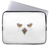 Weiße Eulen-Laptop-Hülse Laptopschutzhülle (Vorderseite)