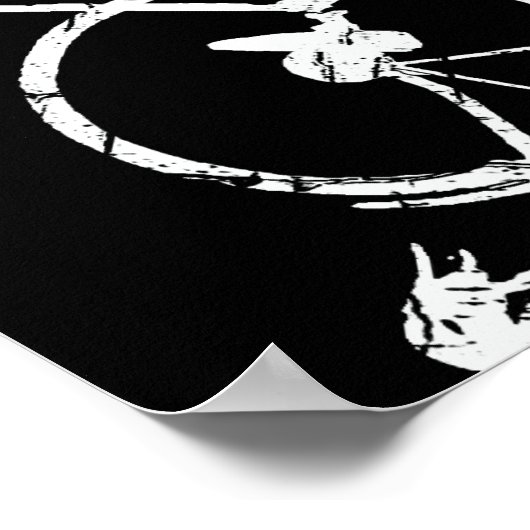 Weiße Fahrräder coole Einrichtung Poster (Ecke)