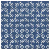 Weiße Fahrradmuster auf Navy Blue Stoff (Muster)