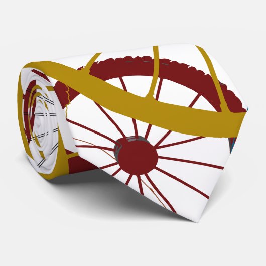Weiße Fahrradräder Krawatte (Gerollt)