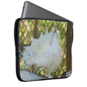 Weiße Fantailtaube Laptopschutzhülle (Vorne Rechts)