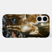 Weiße Fantasie Pegasus Blumenwaldland Burg Kunstvo Case-Mate iPhone Hülle (Rückseite (Horizontal))