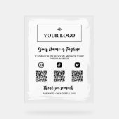 Weiße Farbe für die Social-Media-Bezahlung Ihres L Acrylschild (Vorderseite)