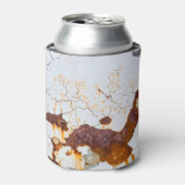 Weiße Farbe gebrochen, rostiges Auto. Dosenkühler (Kanne Vorderseite)