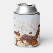 Weiße Farbe gebrochen, rostiges Auto. Dosenkühler (Kanne Rückseite)