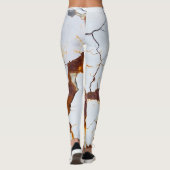 Weiße Farbe gebrochen, rostiges Auto. Leggings (Rückseite)