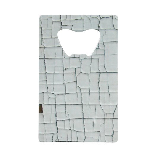 Weiße Farbe gerissen und gechippt Geldbeutel Flaschenöffner (Vorderseite)