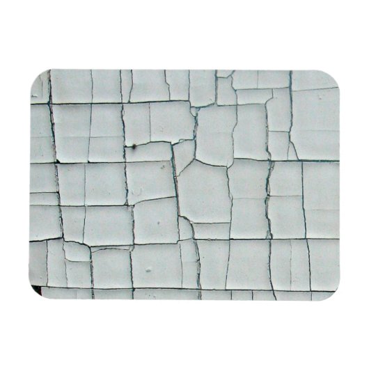 Weiße Farbe gerissen und gechippt Magnet (Horizontal)