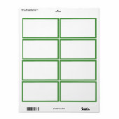 Weiße Farbe mit dünnen grünen Grenzen (Vorne)