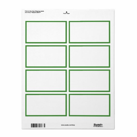 Weiße Farbe mit dünnen grünen Grenzen (Vorne)