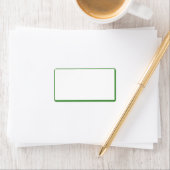 Weiße Farbe mit dünnen grünen Grenzen Adressaufkleber (Insitu)