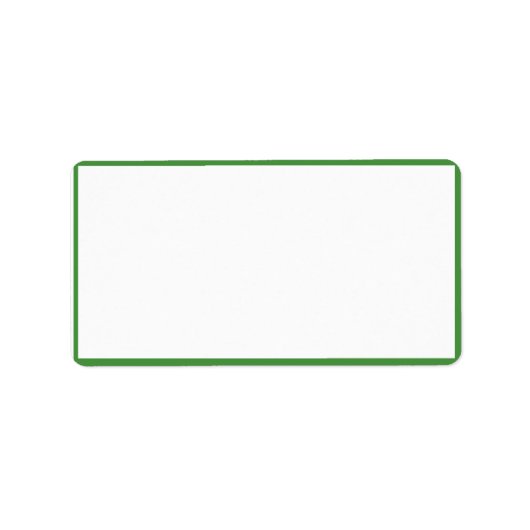 Weiße Farbe mit dünnen grünen Grenzen Adressaufkleber (Vorne)