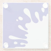Weiße Farbe Spatter auf Ultramarine Blue Glasuntersetzer (Rückseite)