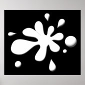 Weiße Farbe Splodge Poster (Vorne)