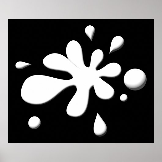 Weiße Farbe Splodge Poster (Vorne)