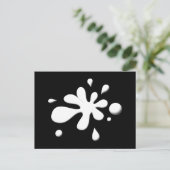 Weiße Farbe Splodge Postkarte (Stehend Vorderseite)