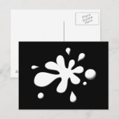 Weiße Farbe Splodge Postkarte (Vorne/Hinten)