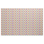 Weiße farbenfrohe Handabdruck-Musterdesign Stoff (Yard (91,4 cm))