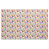 Weiße farbenfrohe Handabdruck-Musterdesign Stoff (Fat Quarter (45,7 x 55,9 cm))