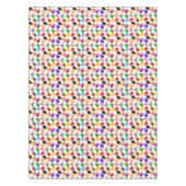 Weiße farbenfrohe Handabdruck-Musterdesign Tischdecke (Vorderseite)