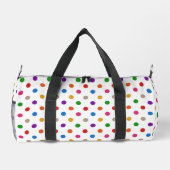 Weiße farbenfrohe Regenbogen-Punkte-Design Duffle Bag (Rückseite)
