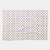 Weiße farbenfrohe Regenbogen-Punkte-Design Geschirrtuch (Horizontal)