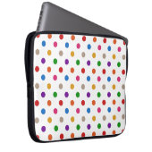 Weiße farbenfrohe Regenbogen-Punkte-Design Laptopschutzhülle (Vorne Rechts)
