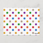 Weiße farbenfrohe Regenbogen-Punkte-Design  Postkarte (Rückseite)