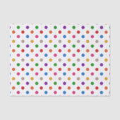 Weiße farbenfrohe Regenbogen-Tupfen-Design Seidenpapier (Vorderseite)