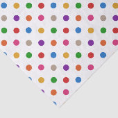 Weiße farbenfrohe Regenbogen-Tupfen-Design Seidenpapier (Ausschnitt)