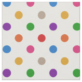 Weiße farbenfrohe Regenbogen-Tupfen-Design Stoff (Nahaufnahme)