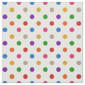 Weiße farbenfrohe Regenbogen-Tupfen-Design Stoff (Muster)