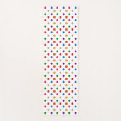 Weiße farbenfrohe Regenbogen-Tupfen-Design Yogamatte (Vorderseite)