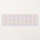 Weiße farbenfrohe Regenbogen-Tupfen-Design Yogamatte (Vorderseite (Horizontal))
