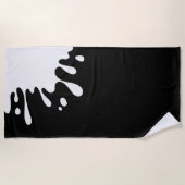 Weiße Farbtafel schwarz Strandtuch (Vorderseite)