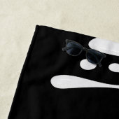 Weiße Farbtafel schwarz Strandtuch (Beispiel)