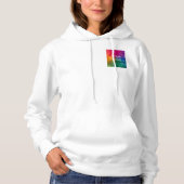 Weiße Farbvorlage für Firmenlogos hinzufügen Hoodie (Vorderseite)