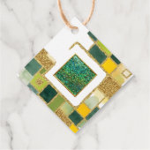 Weiße Faux-Gold-Geburtstags Geschenkanhänger (Rückseite)