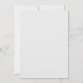 Weiße Faux-Relief-Rosen Rahmen Hochzeit Minimalist Einladung (Rückseite)
