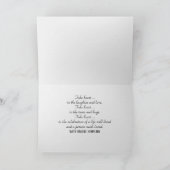 Weiße Feder am Beileid Karte (Innenseite)