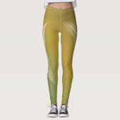 Weiße Feder auf der Erde strahlt strahlend Leggings (Vorderseite)