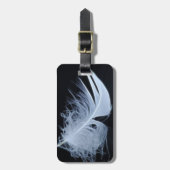 Weiße Feder - Engel von Natur Gepäckanhänger (Vorderseite vertikal)