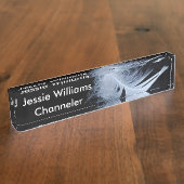 Weiße Feder - Engel von Natur Namensplakette (Seite)