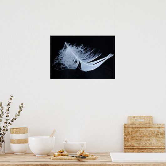 Weiße Feder - Engel von Natur Poster (Küche)