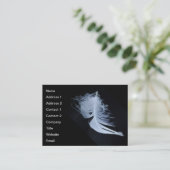 Weiße Feder - Engel von Natur Visitenkarte (Stehend Vorderseite)