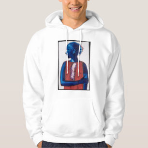 Weiße Feder Hoodie