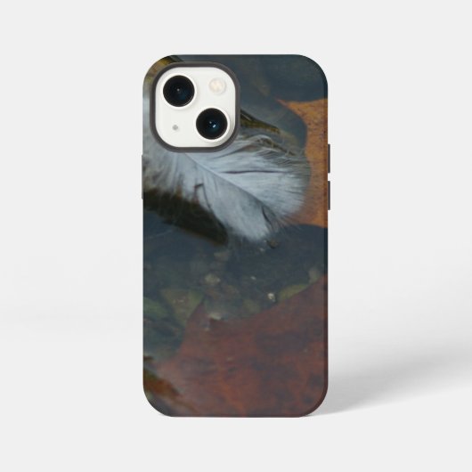 Weiße Feder iPhone Hülle (Rückseite)
