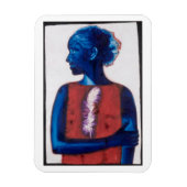 Weiße Feder Magnet (Vertikal)