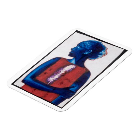 Weiße Feder Magnet (Linke Seite)