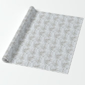 Weiße Feder Muster Braut- Geschenkpapier (Ungerollt)